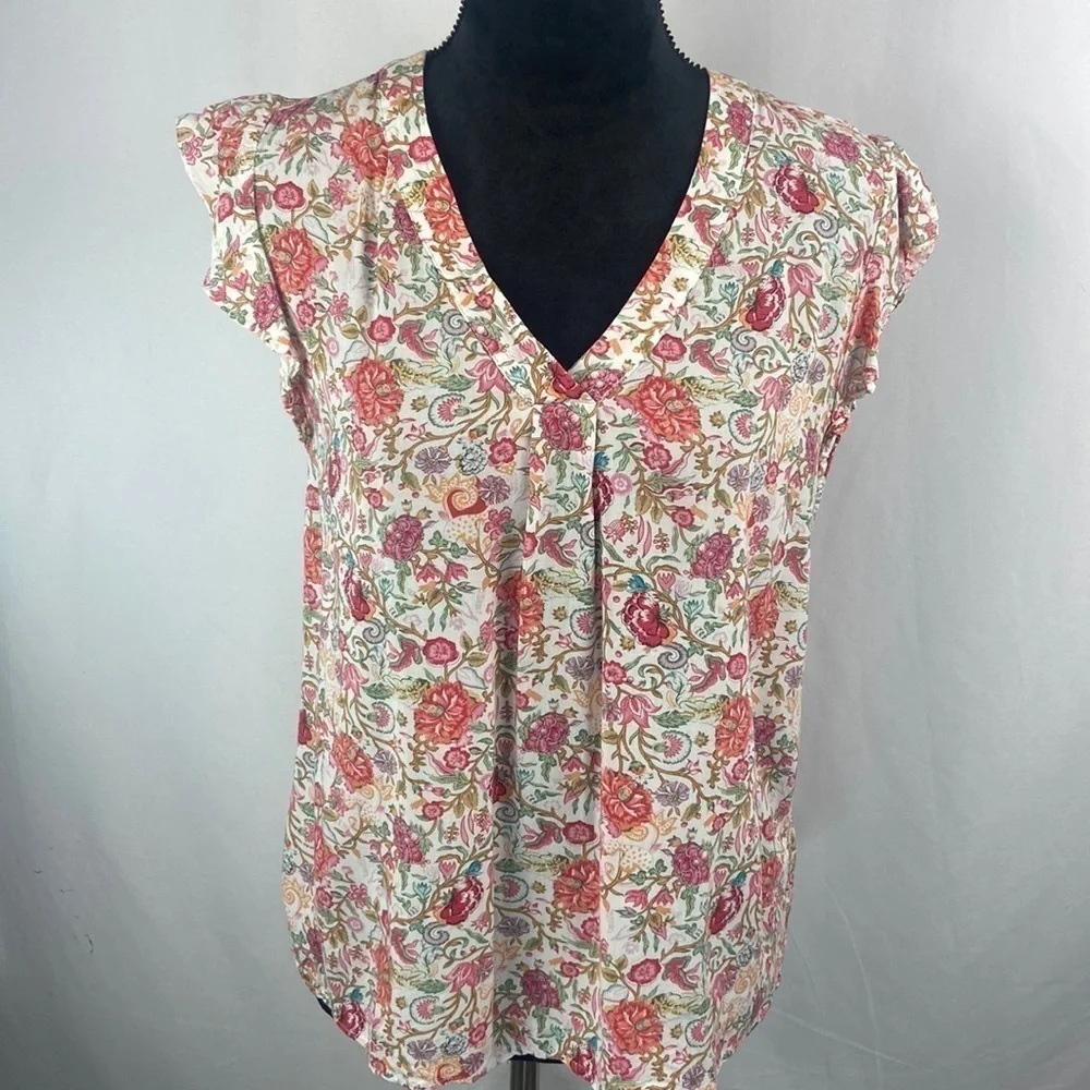 Kenar Floral Printed Flowy Blouse - Picture 3 of 7